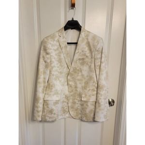 JF J.Ferrar Mens Tie Dye Stretch Slim Fit Sport Coat 42Regular Color: Stone